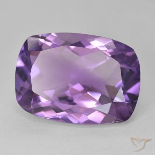 Ametista Medium Light Purplish-Violet Natural 11.39ct, Almofada, VVS