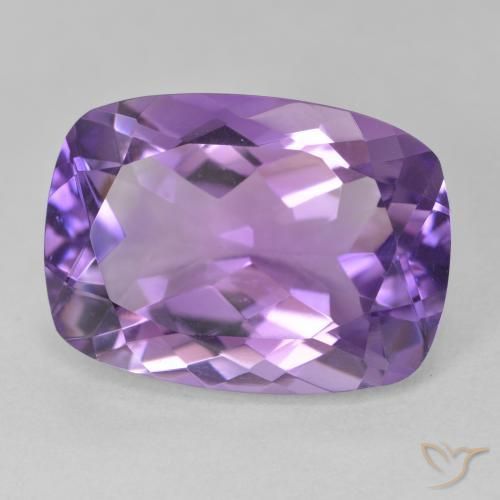 Ametista Violeta médio Natural 12.36ct, Almofada, VVS
