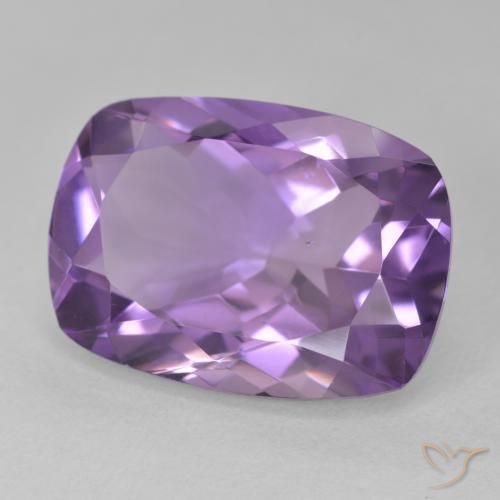 Ametista Violeta médio Natural 12.17ct, Almofada, VVS