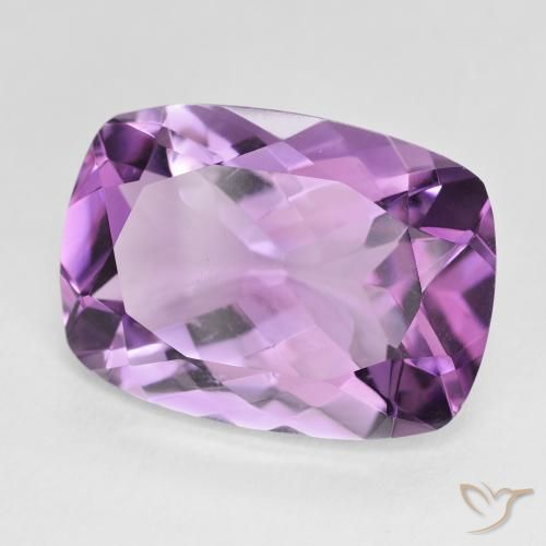 Ametista Violeta rosa médio Natural 11.76ct, Almofada, VVS