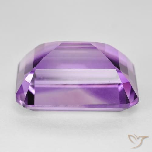 Ametista Violeta Rosado Médio Natural 22.47ct, Corte Octógono / Esmeralda, VVS