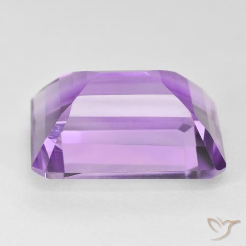 Ametista Violeta Rosado Médio Natural 22.20ct, Corte Octógono / Esmeralda, VVS