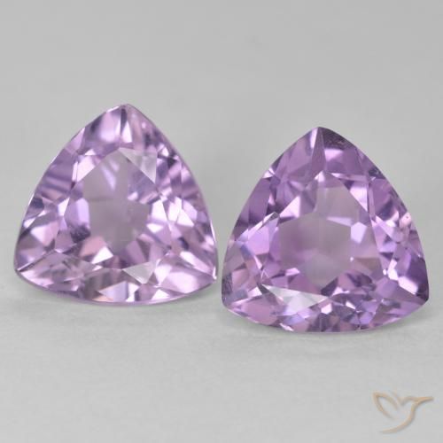 5.78ctw Natural Violeta rosado Ametista, Trilhão, VS