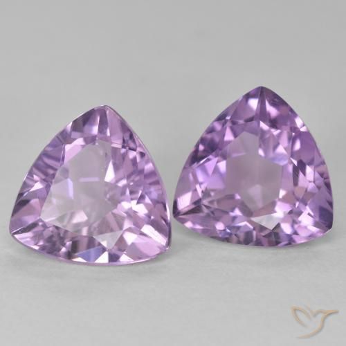 Pedras preciosas de Ametista Violeta rosado natural de 5.78 ct, Trilhão, VS