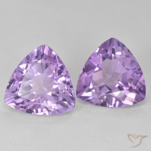 Pedras preciosas de Ametista Violeta médio natural de 5.73 ct, Trilhão, VS