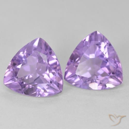 Pedras preciosas de Ametista Violeta médio natural de 5.55 ct, Trilhão, VS