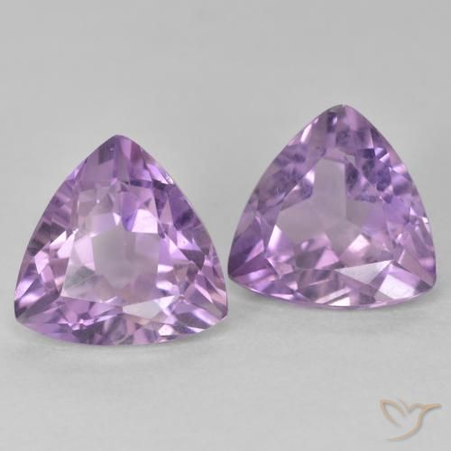 Pedras preciosas de Ametista Violeta rosado natural de 5.68 ct, Trilhão, VS