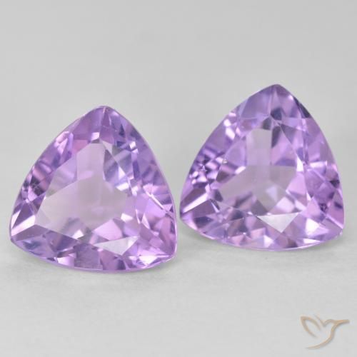 Pedras preciosas de Ametista Violeta médio natural de 5.94 ct, Trilhão, VS