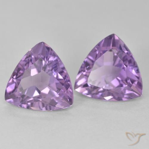 Pedras preciosas de Ametista Violeta médio natural de 5.65 ct, Trilhão, VS