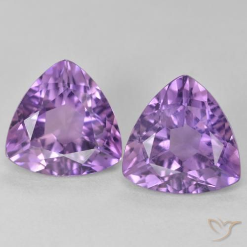 5.57ctw Natural Violeta médio Ametista, Trilhão, VS