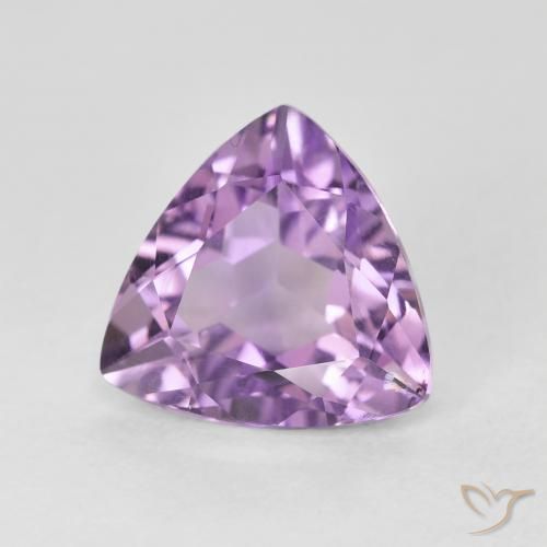 Ametista Medium Light Purplish-Violet Natural 2.91ct, Trilhão, VVS-VS