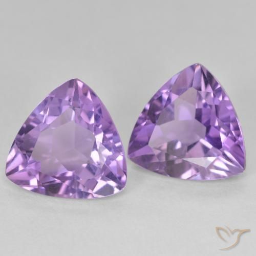 Pedras preciosas de Ametista Violeta médio natural de 5.33 ct, Trilhão, VS