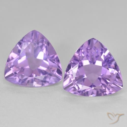 5.84ctw Natural Violeta Profundo Ametista, Trilhão, VS
