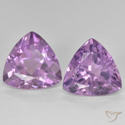 5.83ctw Natural Violeta rosa médio Ametista, Trilhão, VS