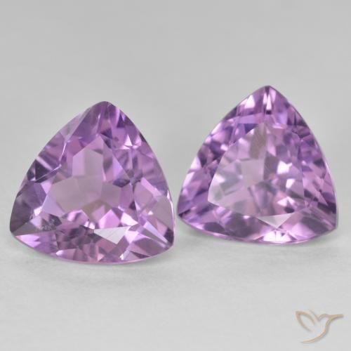 Pedras preciosas de Ametista Violeta rosa médio natural de 5.83 ct, Trilhão, VS
