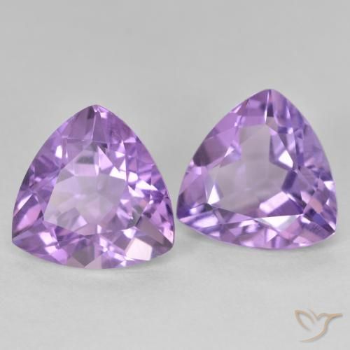 Pedras preciosas de Ametista Violeta médio natural de 5.71 ct, Trilhão, VS