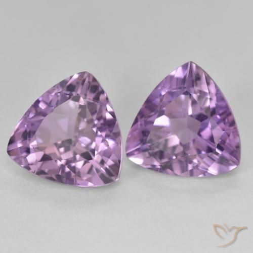 Pedras preciosas de Ametista Violeta médio natural de 5.70 ct, Trilhão, VS