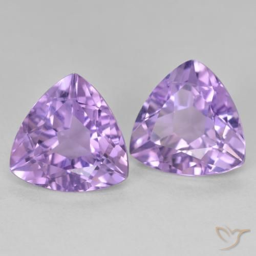 Pedras preciosas de Ametista Violeta médio natural de 5.59 ct, Trilhão, VS