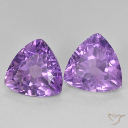 Pedras preciosas de Ametista Violeta rosado natural de 5.72 ct, Trilhão, VS