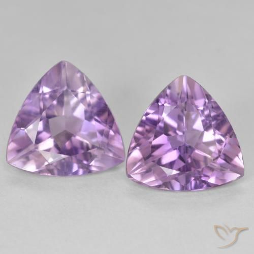 5.15ctw Natural Violeta rosado Ametista, Trilhão, VS