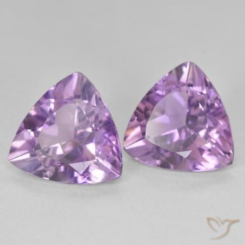 Pedras preciosas de Ametista Violeta rosado natural de 5.15 ct, Trilhão, VS