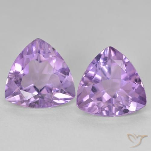5.71ctw Natural Violeta rosado Ametista, Trilhão, VS