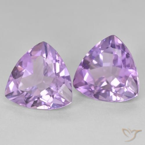 Pedras preciosas de Ametista Violeta rosado natural de 5.71 ct, Trilhão, VS