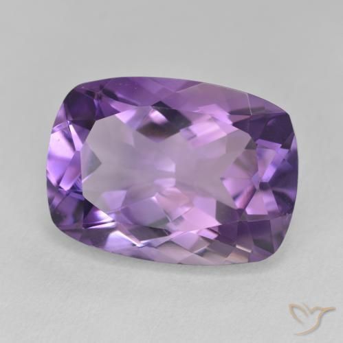 Ametista Violeta médio Natural 12.54ct, Almofada, VVS