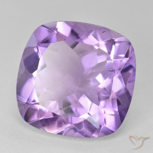 Ametista Violeta médio Natural 18.92ct, Almofada, VVS