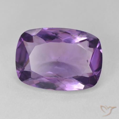 Ametista Violeta médio Natural 10.37ct, Almofada, VVS