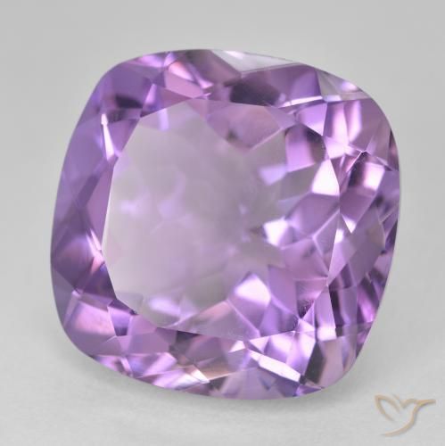 Ametista Violeta rosado Natural 21.91ct, Almofada, VVS