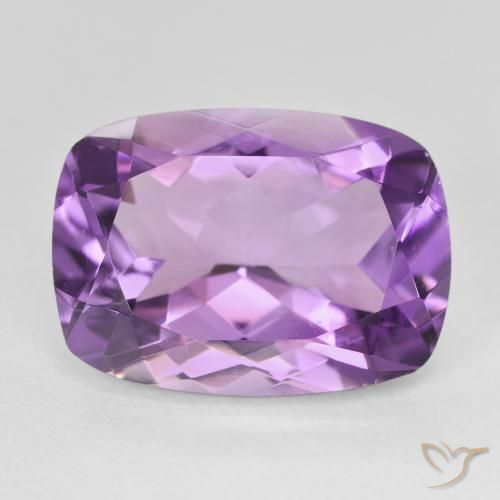 12.22ct Natural Medium Light Purplish-Violet Ametista, Almofada, VVS