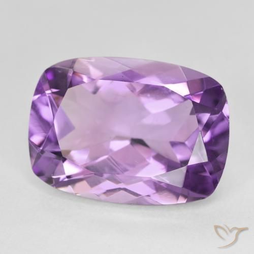Ametista Medium Light Purplish-Violet Natural 12.22ct, Almofada, VVS