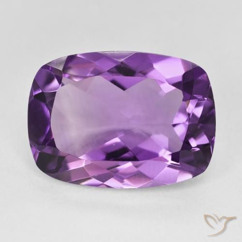 11.38ct Natural Medium Light Purplish-Violet Ametista, Almofada, VVS