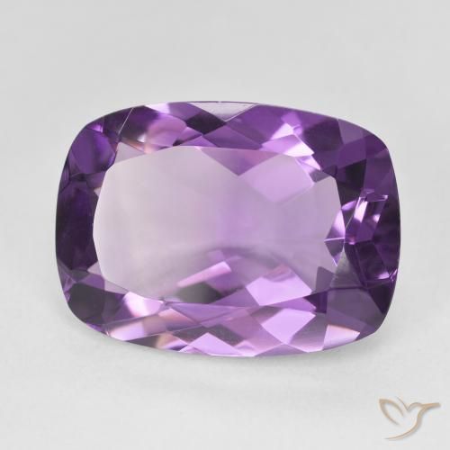 Ametista Medium Light Purplish-Violet Natural 11.38ct, Almofada, VVS