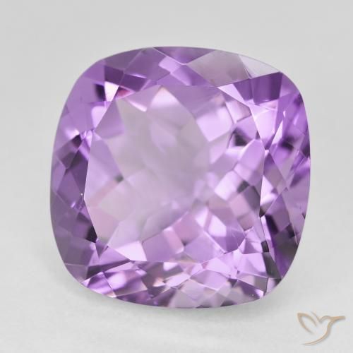 Ametista Medium Light Purplish-Violet Natural 12.98ct, Almofada, VVS