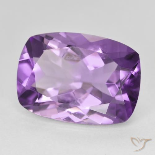 Ametista Violeta Púrpura Natural 12.62ct, Almofada, VVS