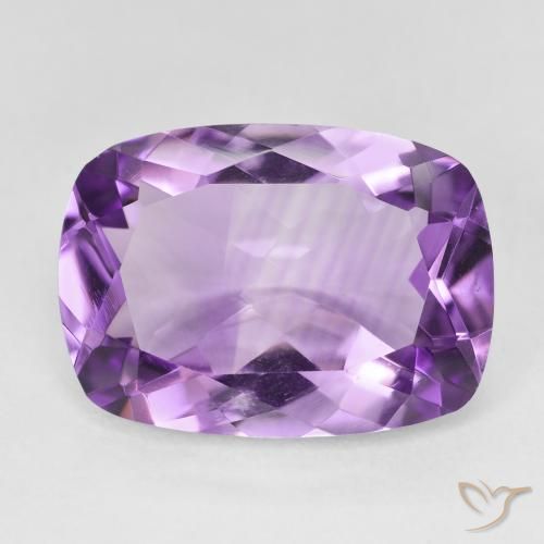 11.19ct Natural Medium Light Purplish-Violet Ametista, Almofada, VVS