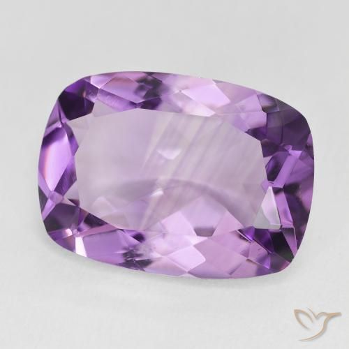 Ametista Medium Light Purplish-Violet Natural 11.19ct, Almofada, VVS