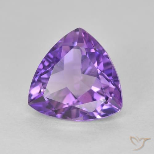 Ametista Tonalidade Violeta Profunda Natural 3.09ct, Trilhão, VS
