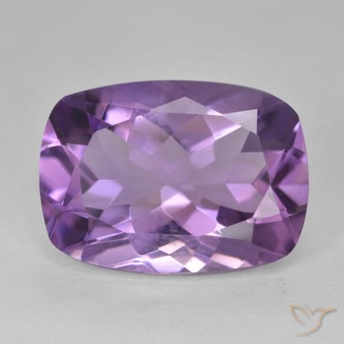 12.28ct Natural Medium Light Purplish-Violet Ametista, Almofada, VVS