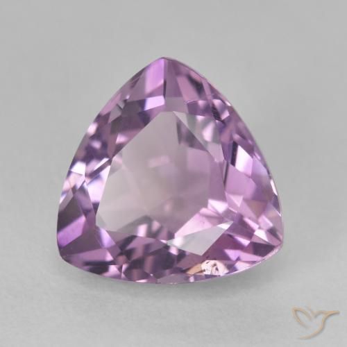 3.21ct Natural Violeta acinzentado Ametista, Trilhão, VS