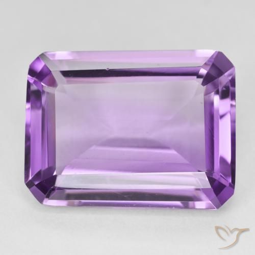 18.56ct Natural Medium Light Purplish-Violet Ametista, Corte Esmeralda, VVS