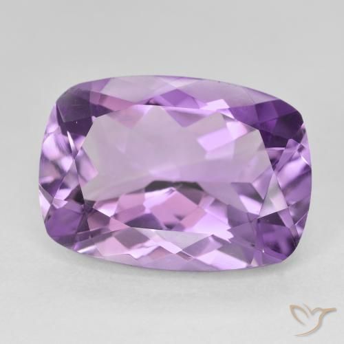 Ametista Medium Light Purplish-Violet Natural 12.02ct, Almofada, VVS