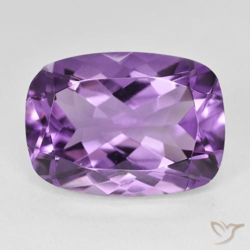 12.87ct Natural Medium Light Purplish-Violet Ametista, Almofada, VVS