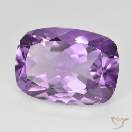 Ametista Medium Light Purplish-Violet Natural 12.87ct, Almofada, VVS