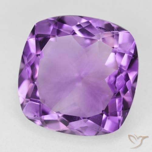 Ametista Violeta Rosado Profundo Natural 19.90ct, Almofada, VVS-VS