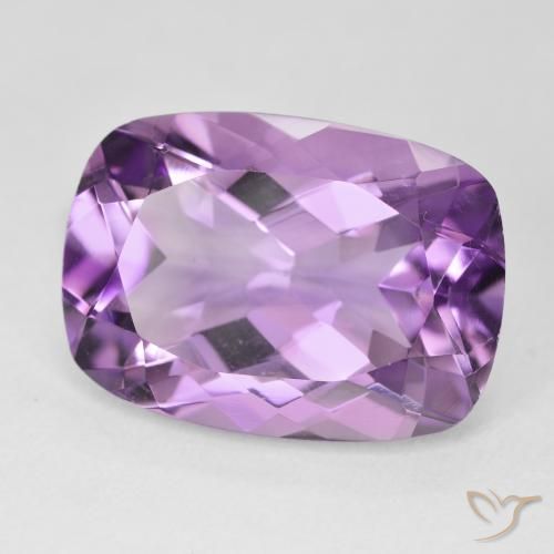 Ametista Violeta rosado Natural 12.54ct, Almofada, VVS