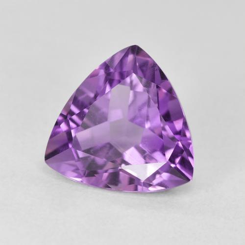 Ametista Medium Light Purplish-Violet Natural 3.07ct, Trilhão, VVS-VS