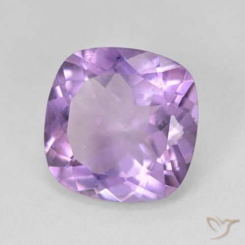 Ametista Violeta médio Natural 10.97ct, Almofada, VVS